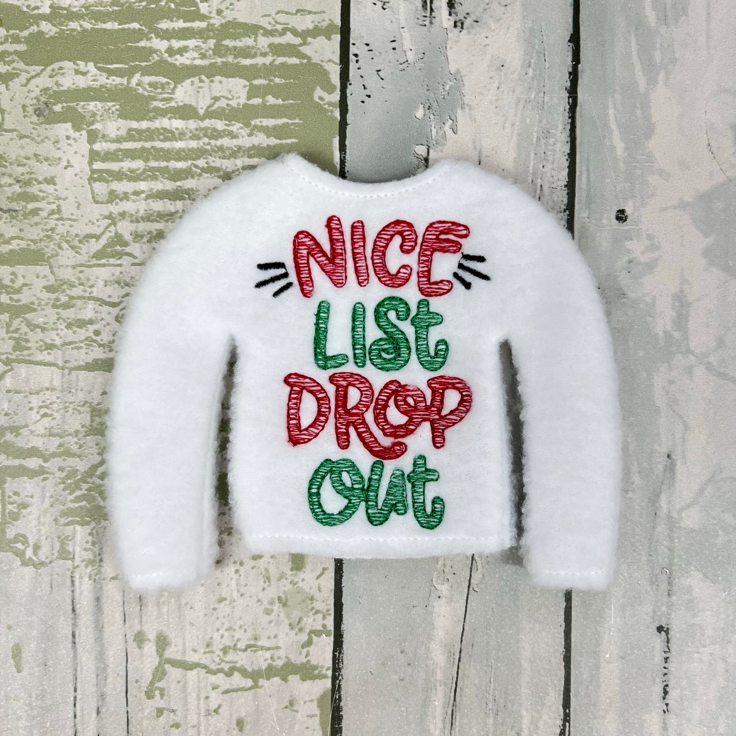 Nice List Drop Out Elf Sweater