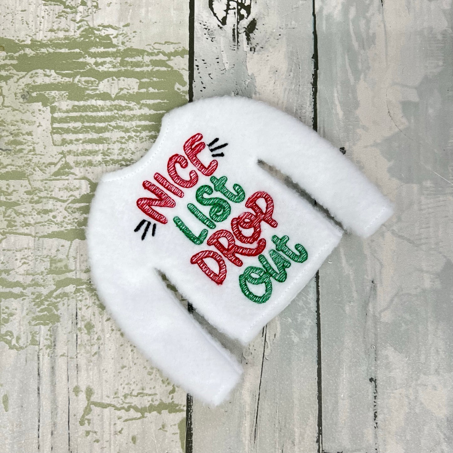 Nice List Drop Out Elf Sweater
