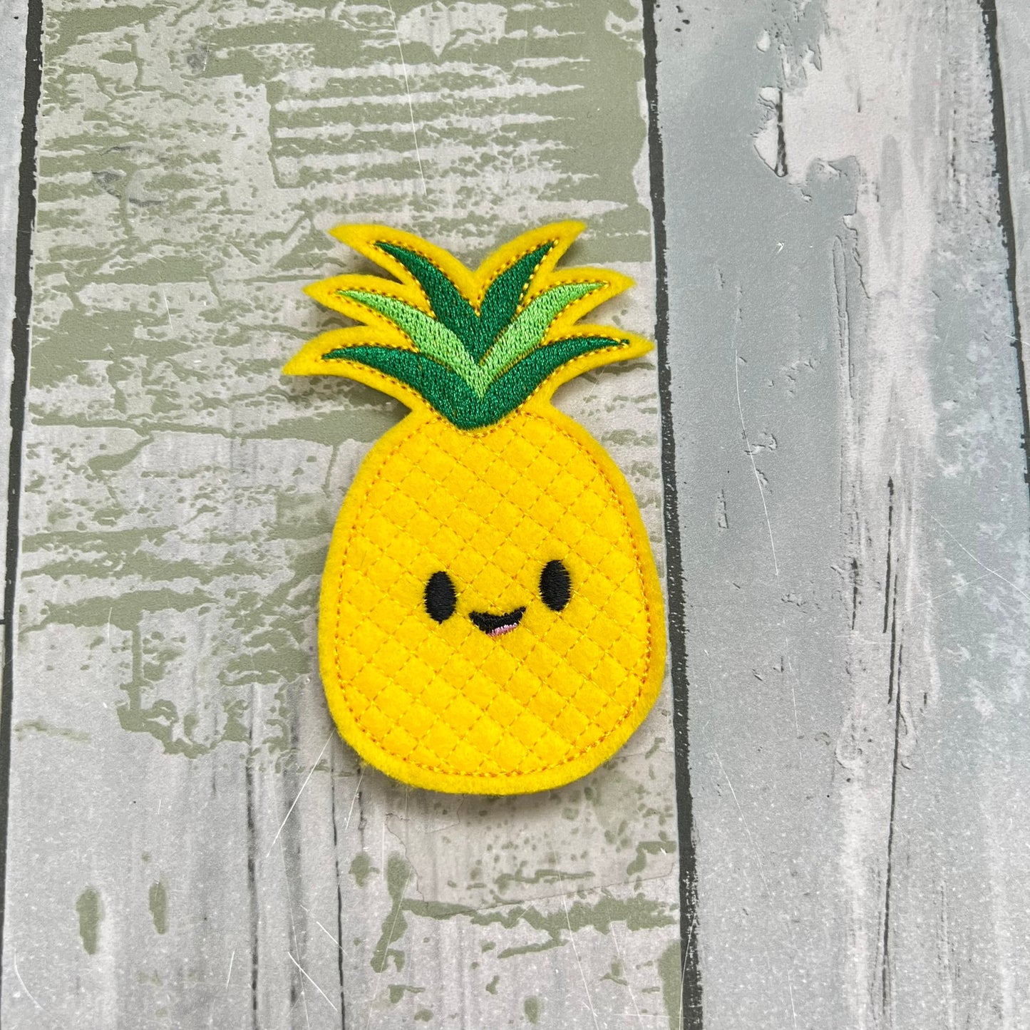 Pineapple Felt Finger Puppet with Pouch