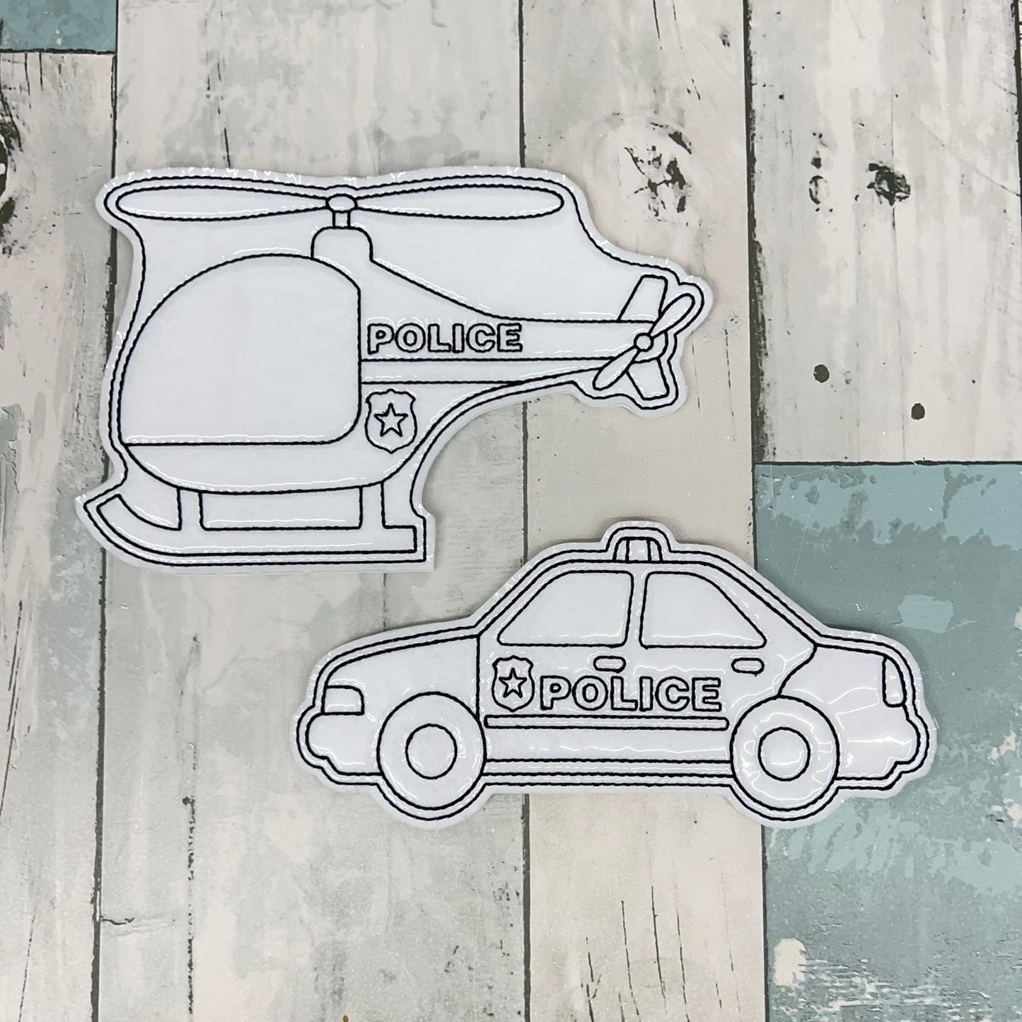 Police Set 2 Colouring Dolls
