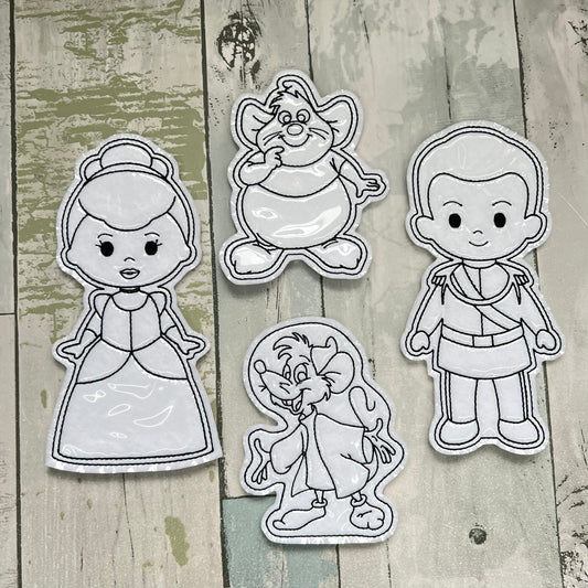 Princess Set 8 Colouring Dolls
