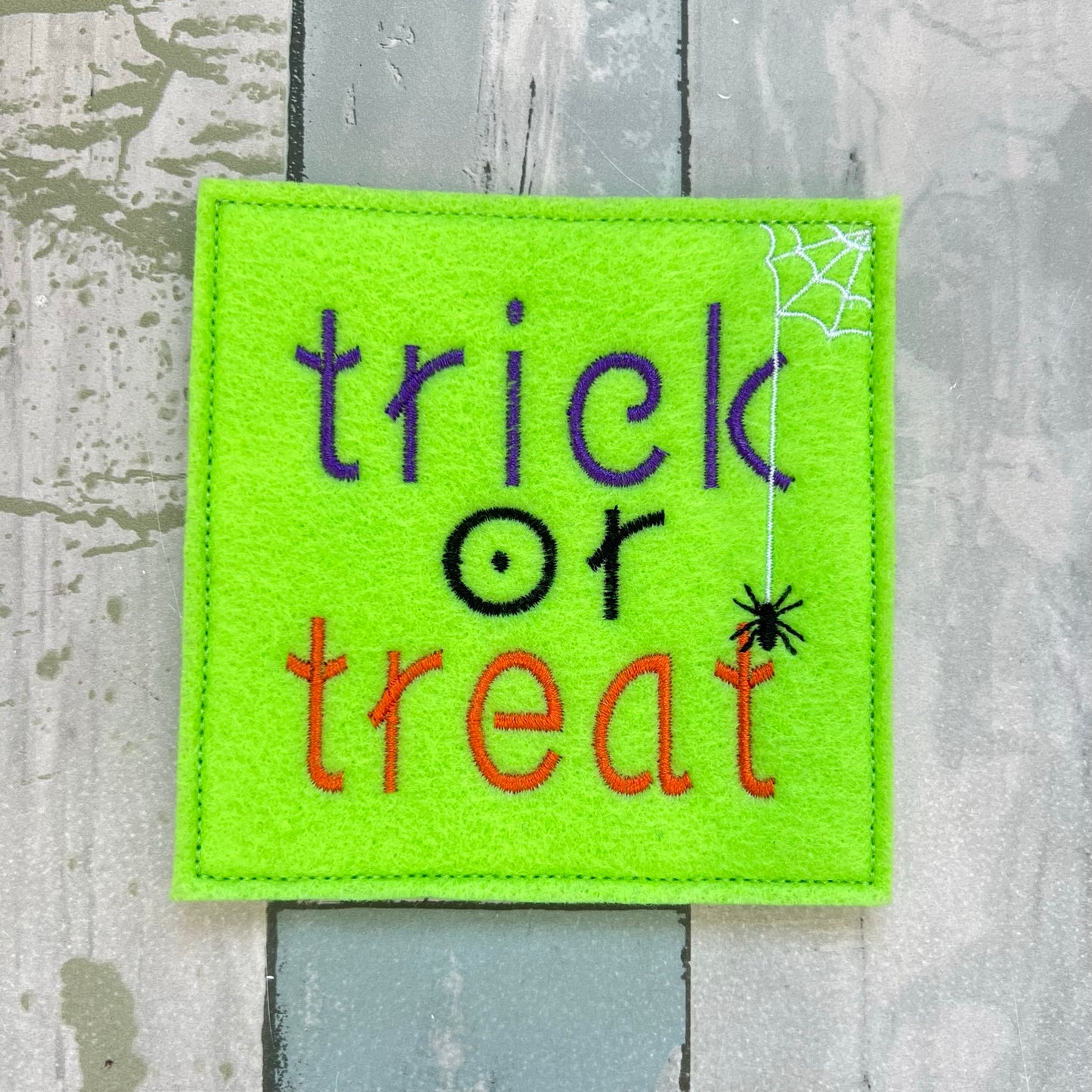 Blue Alien Felt Finger Puppet with Pouch