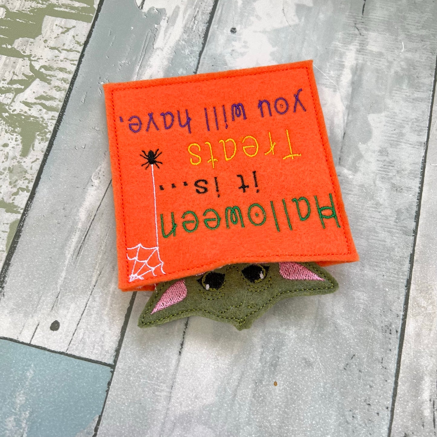 Halloween It Is Felt Finger Puppet with Pouch