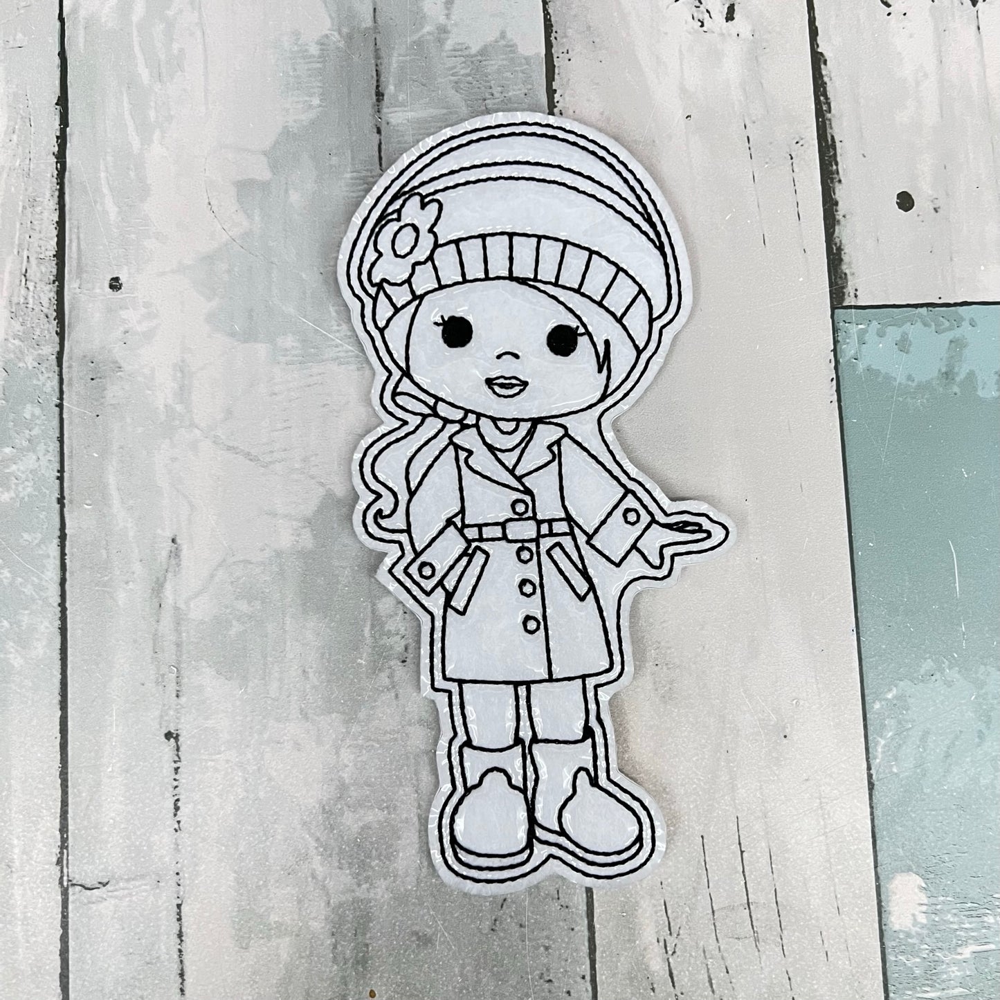 Raincoat Girls Colouring Dolls
