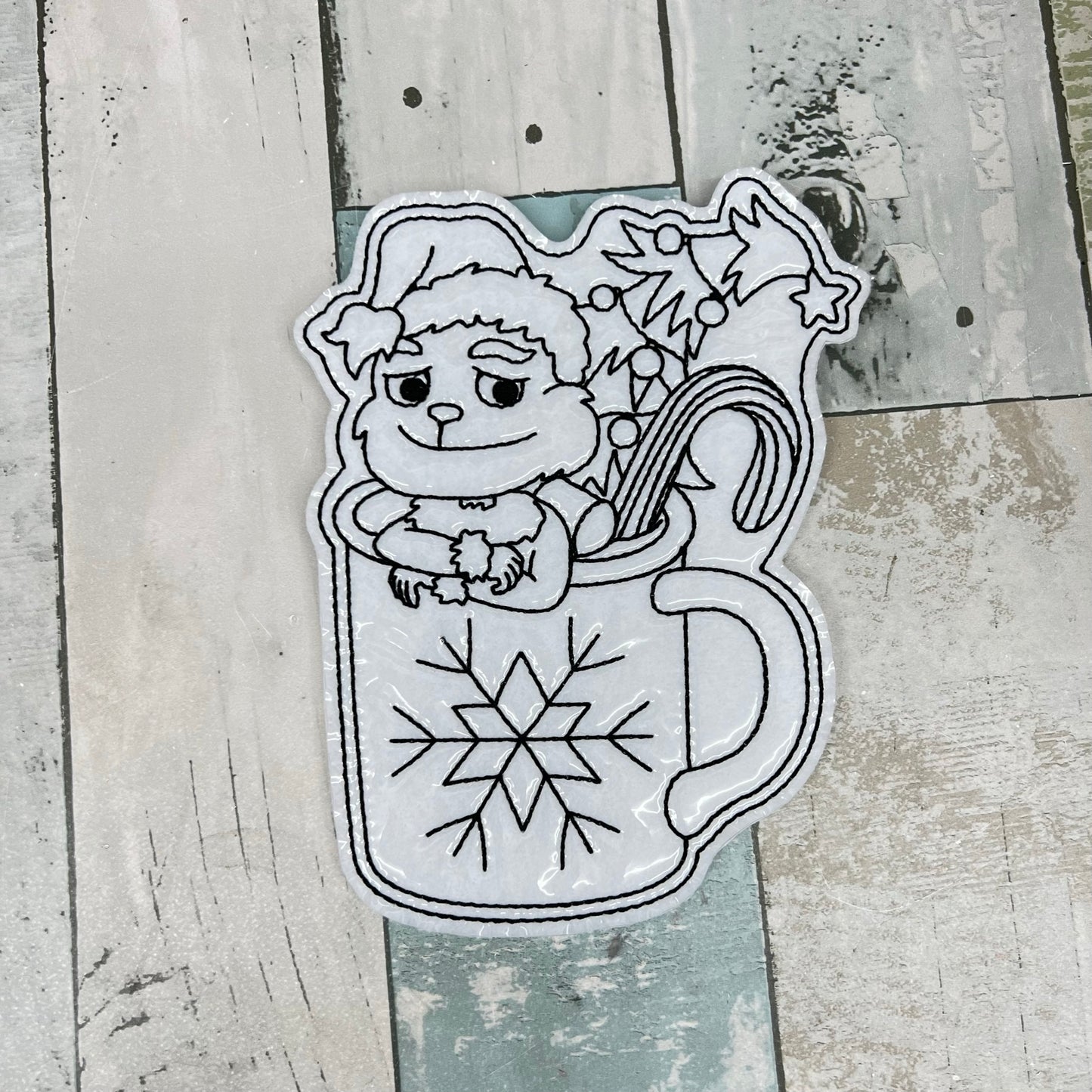 Christmas Mugs Colouring Dolls