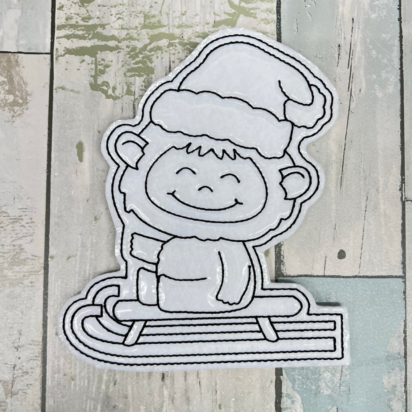 Christmas Yeti's Colouring Dolls