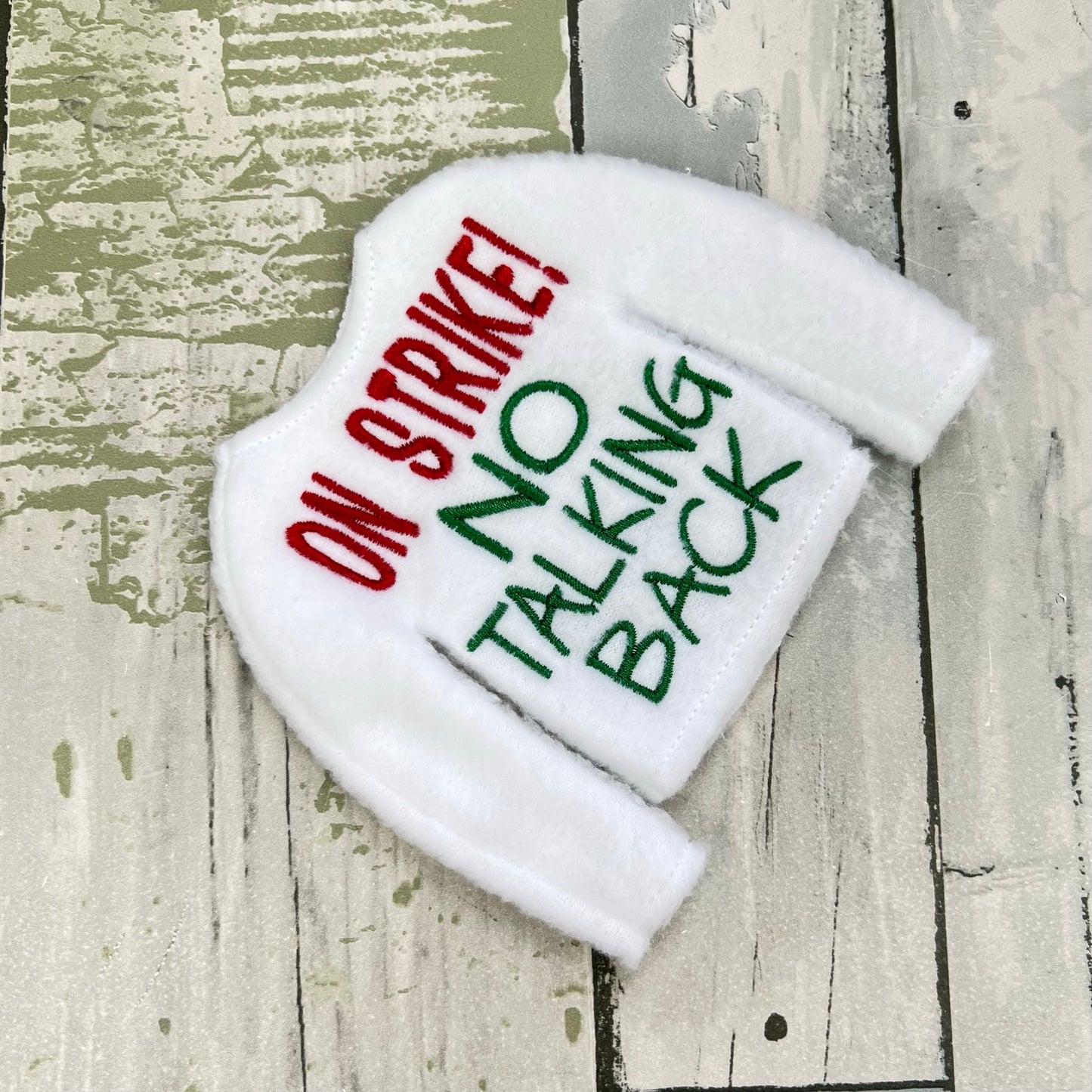 On Strike, No Talking Back Elf Sweater