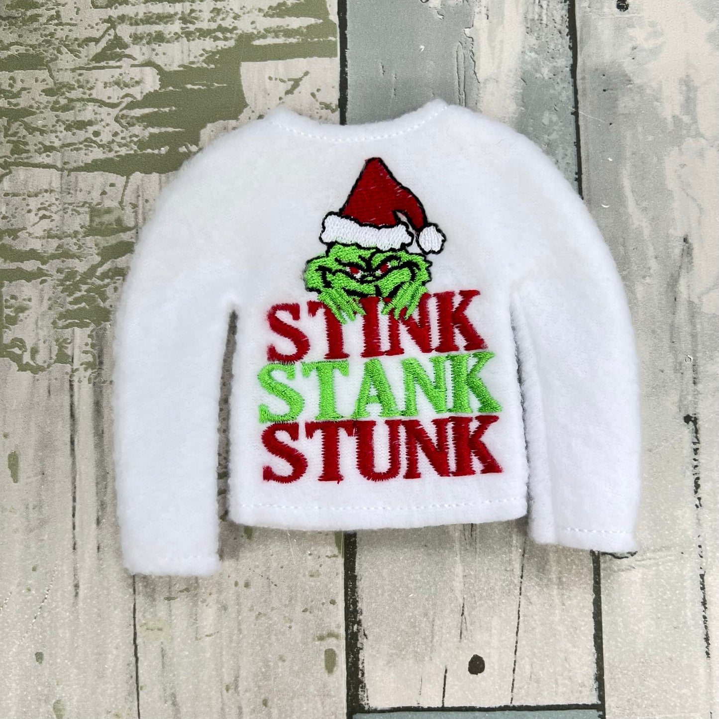 Mean Green Stink, Stank, Stunk Elf Sweater