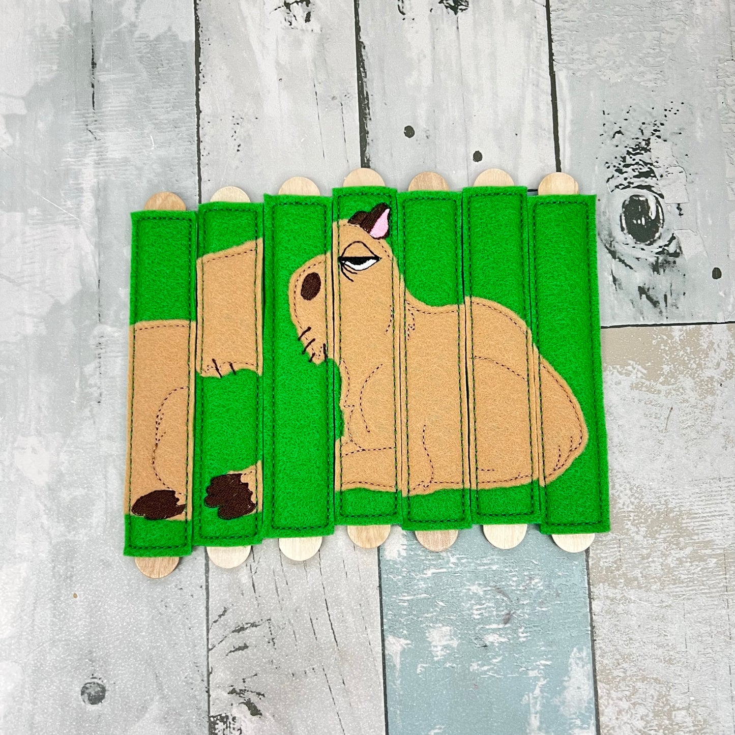 Capybara Felt Stick Puzzle