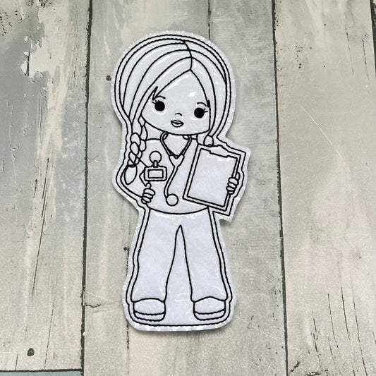 Nurse Colouring Doll