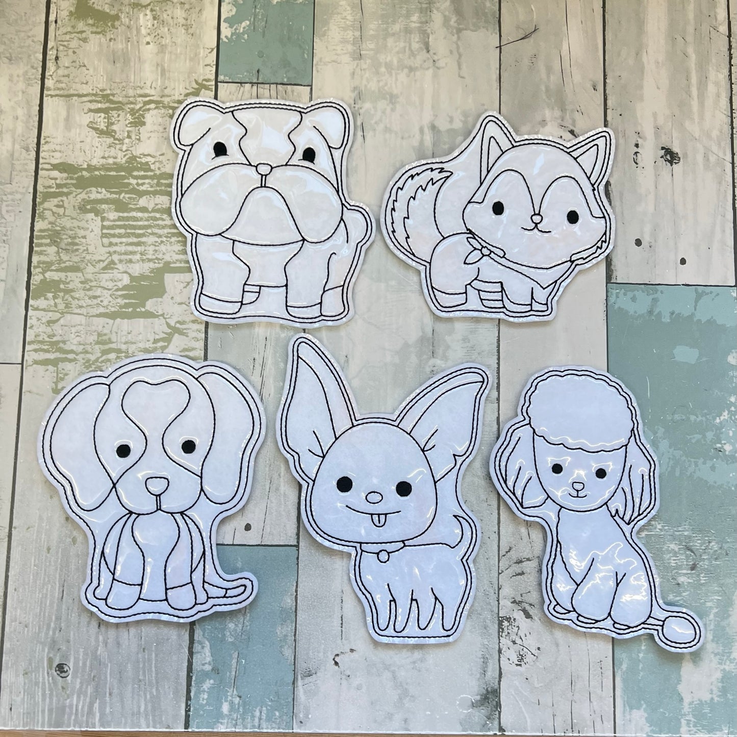 Dogs Set 3 Colouring Dolls