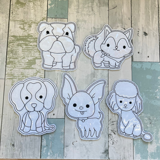 Dogs Set 3 Colouring Dolls