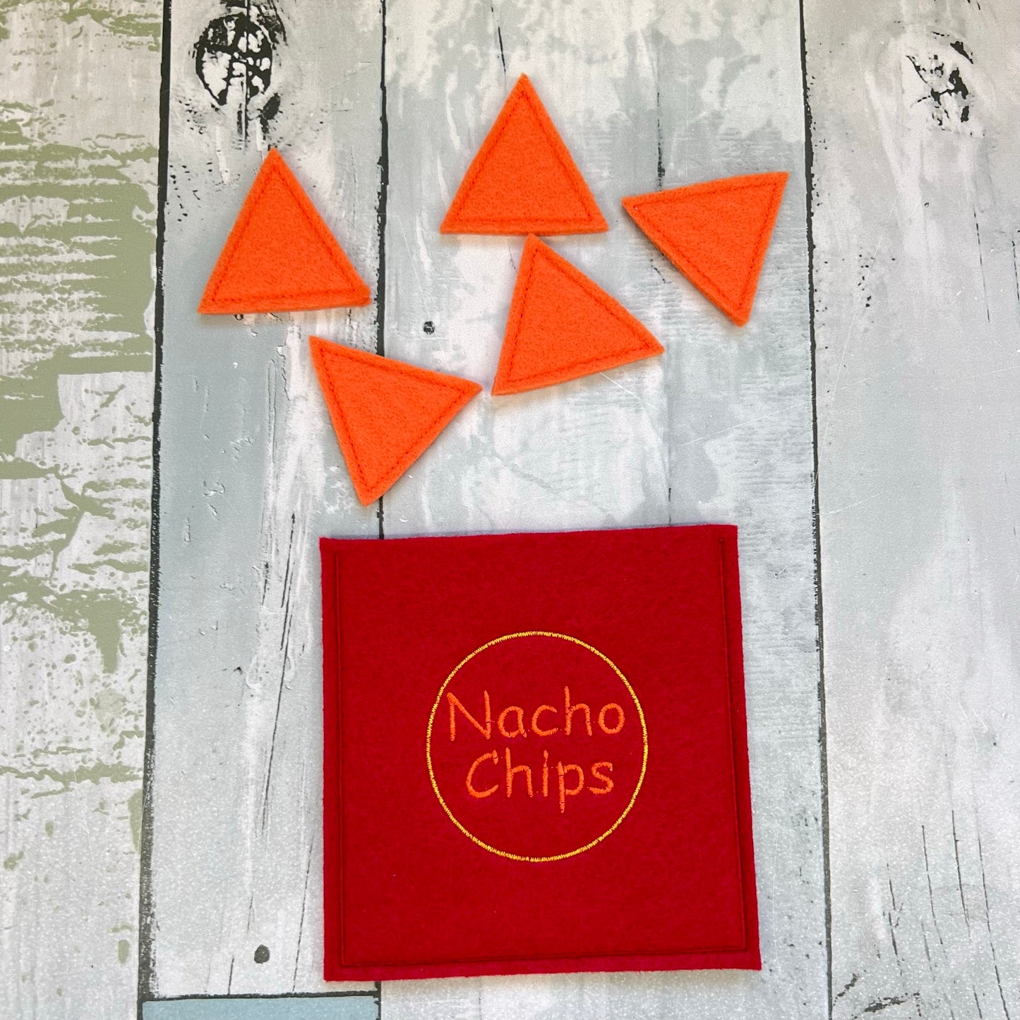 Nacho Chips Felt Play Food