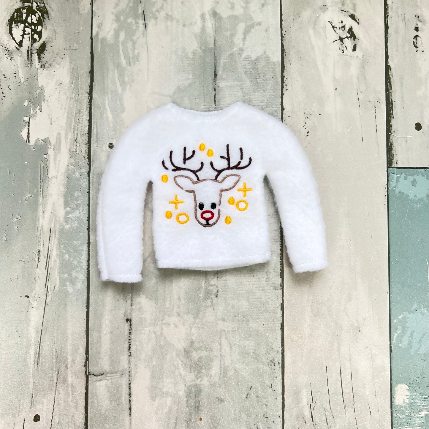 Doodle Reindeer Elf Sweater