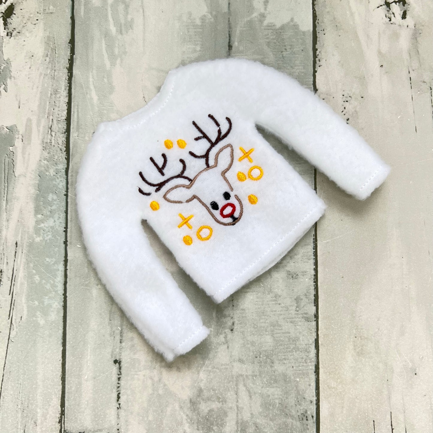 Doodle Reindeer Elf Sweater