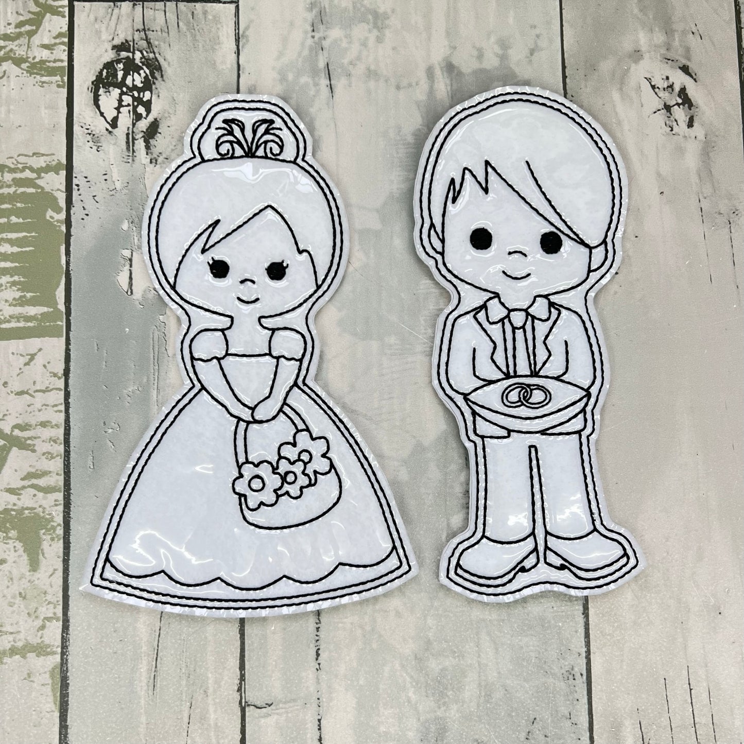 Flower Girl & Ring Bearer Colouring Dolls
