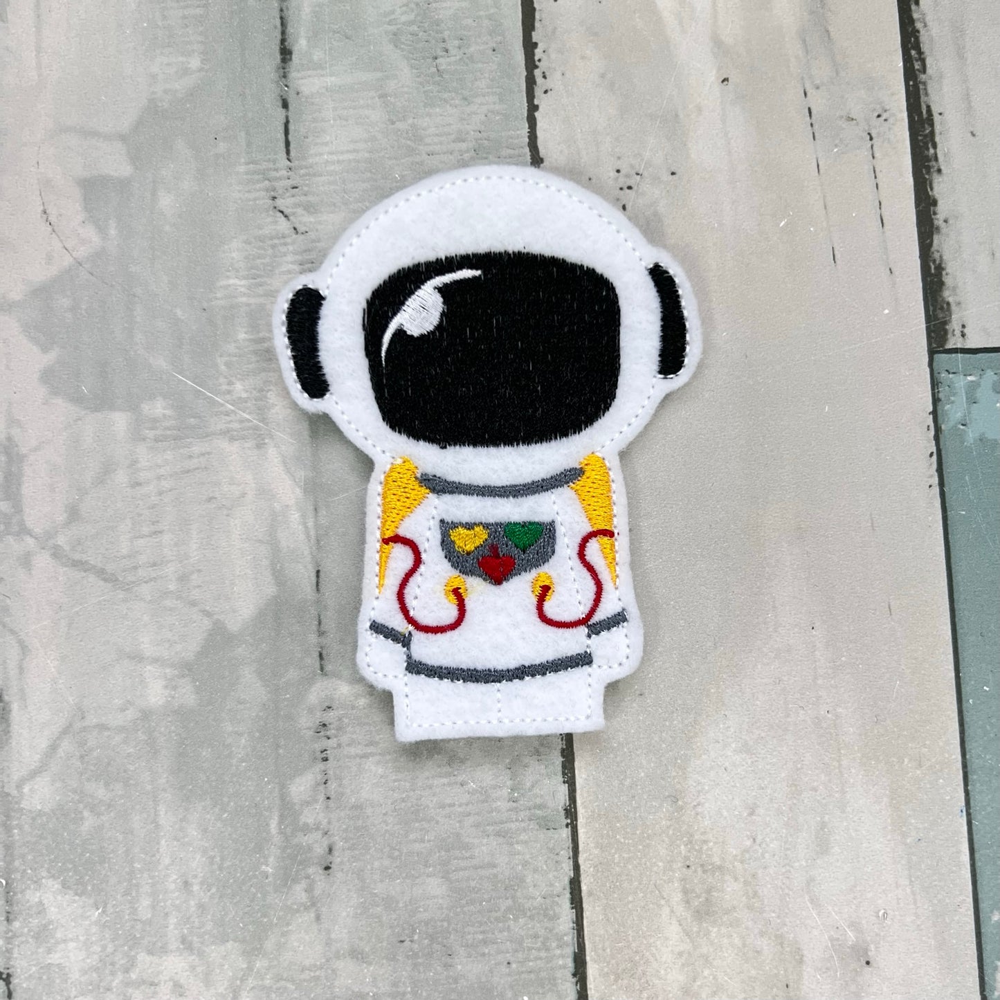 Astronaut Felt Finger Puppet with Pouch