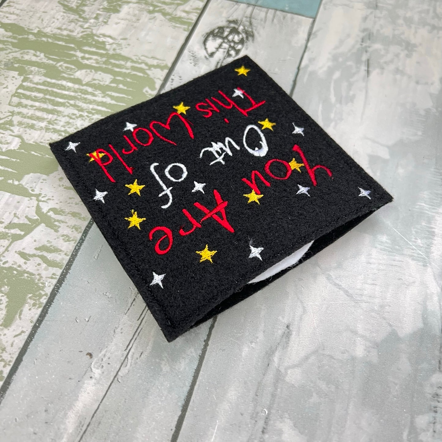 Astronaut Felt Finger Puppet with Pouch