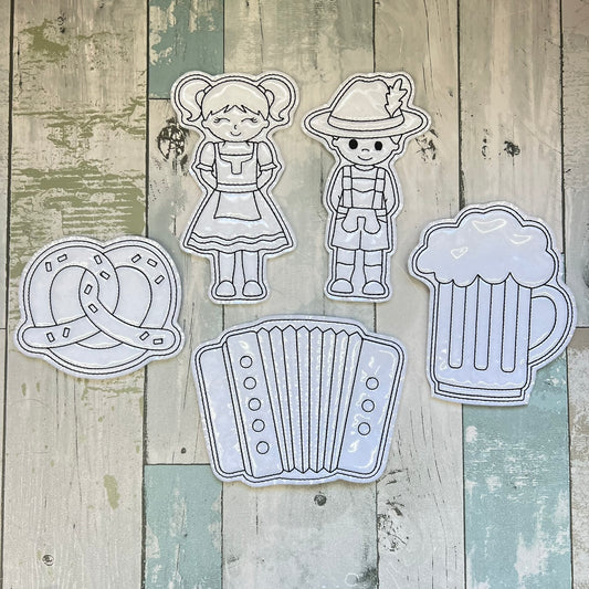 Octoberfest Colouring Dolls