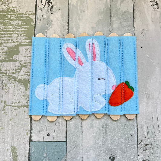 Bunny with Carrot Stick Felt Puzzle
