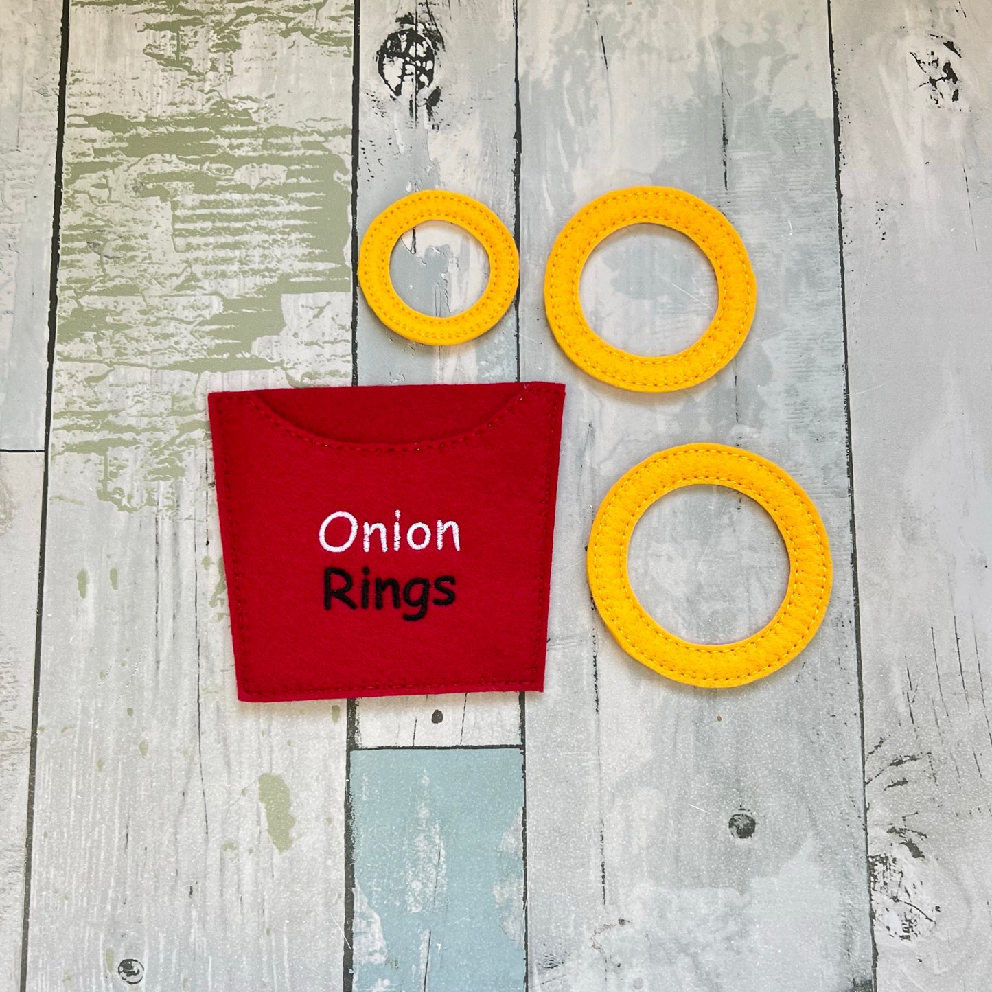 Onion Rings Felt Play Food