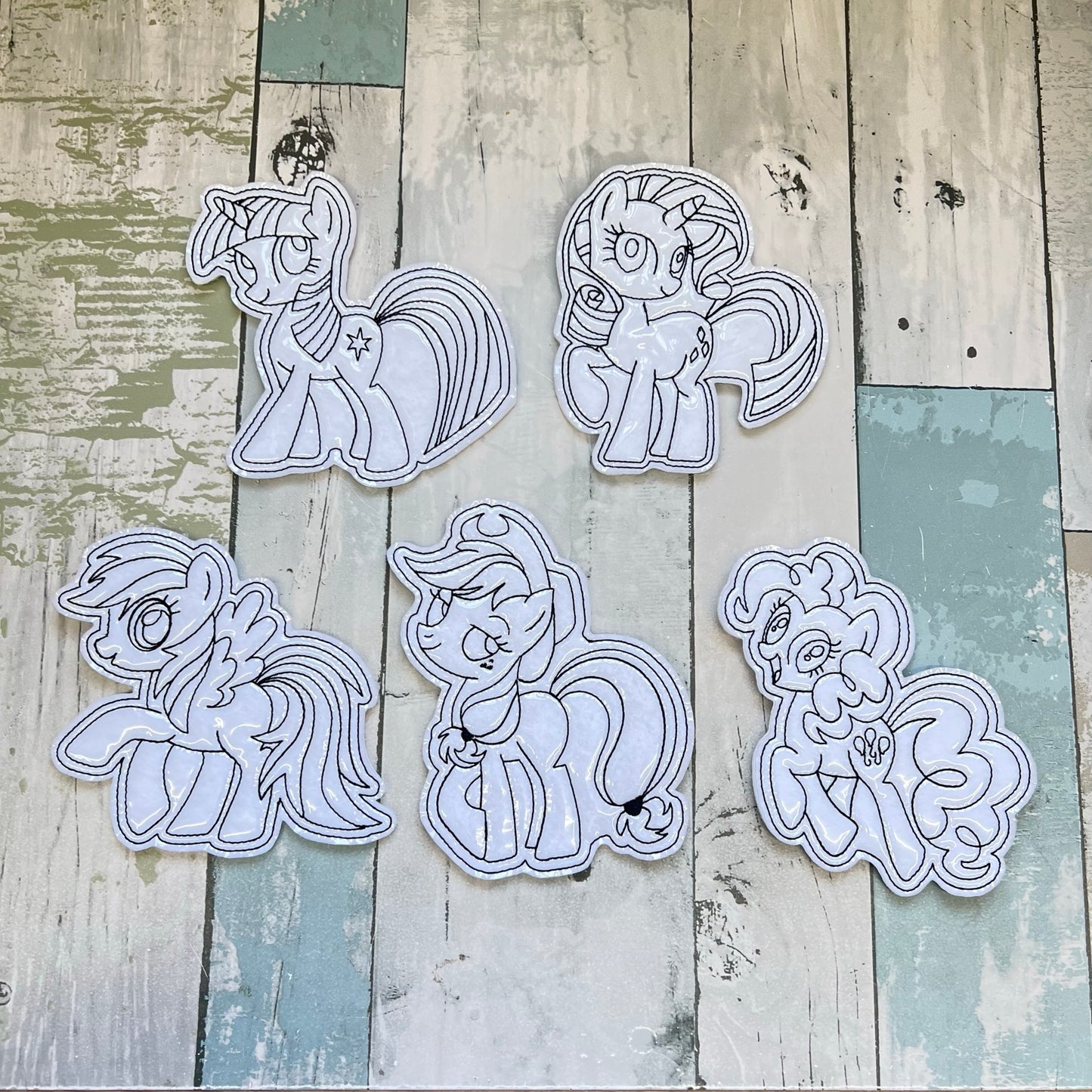 Horses Set 2 Colouring Dolls