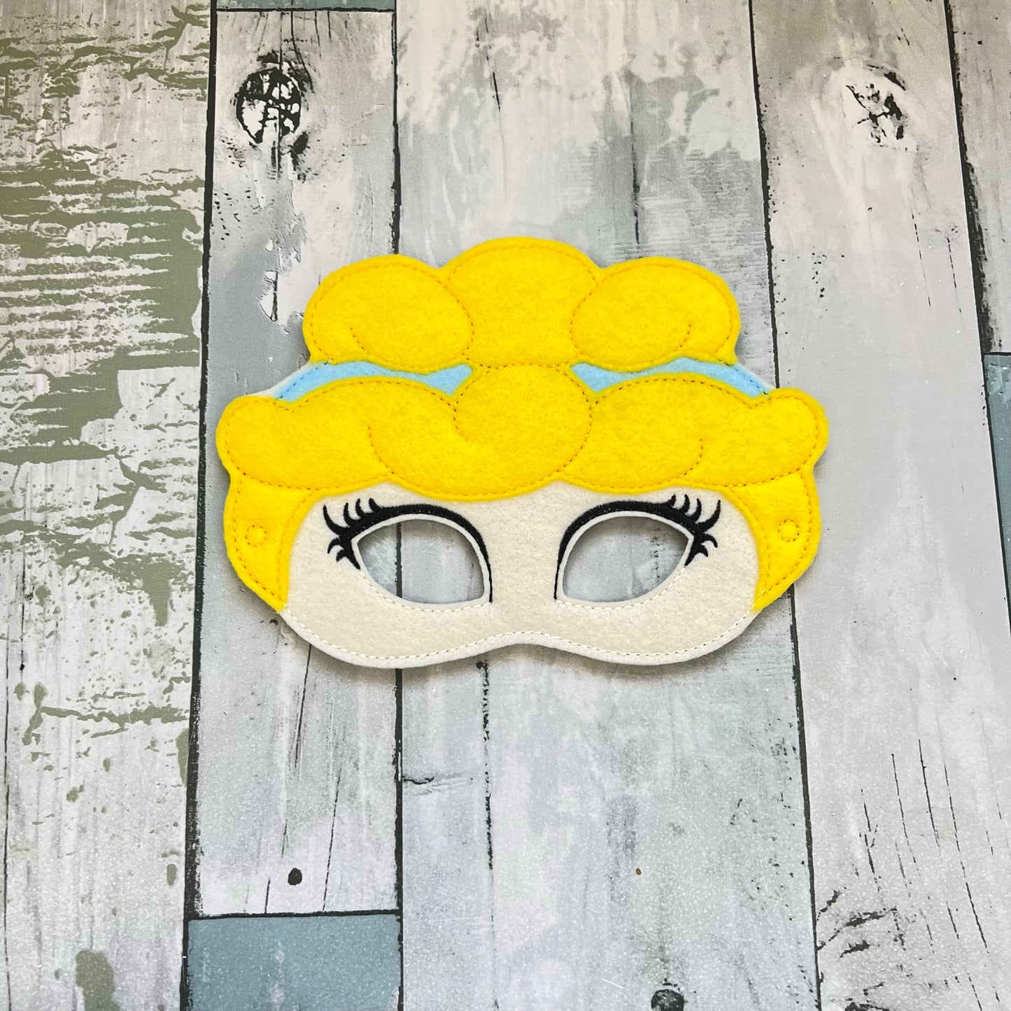 Blue Princess Felt Play Mask