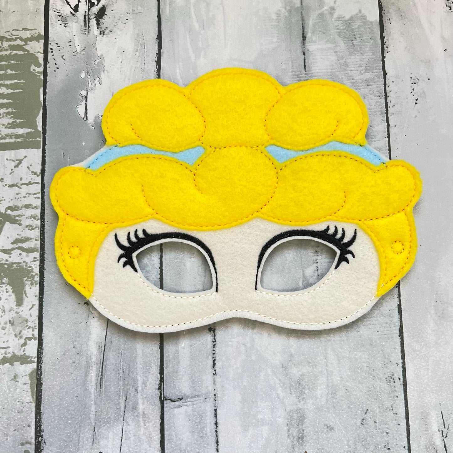 Blue Princess Felt Play Mask