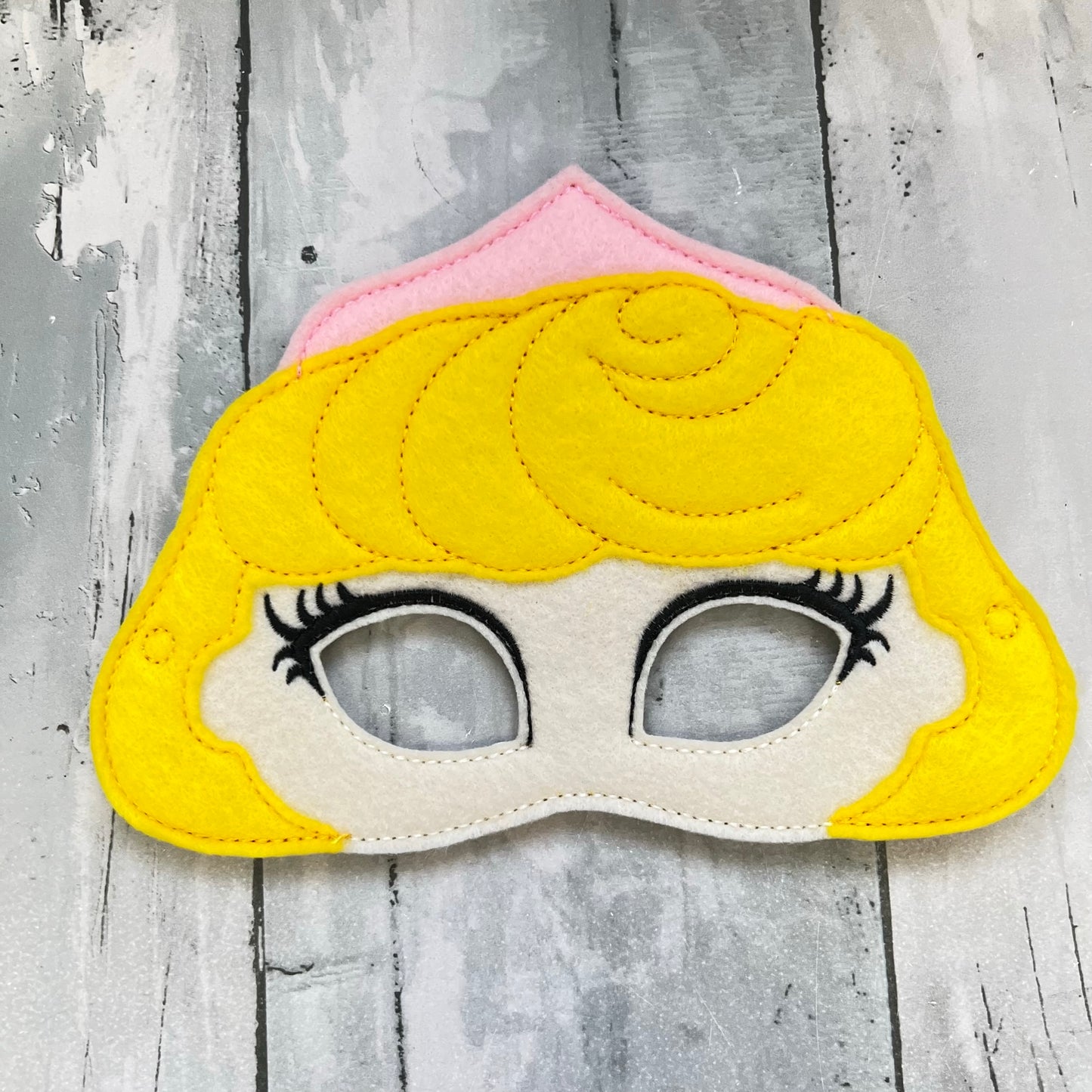 Pink Princess Felt Play Mask