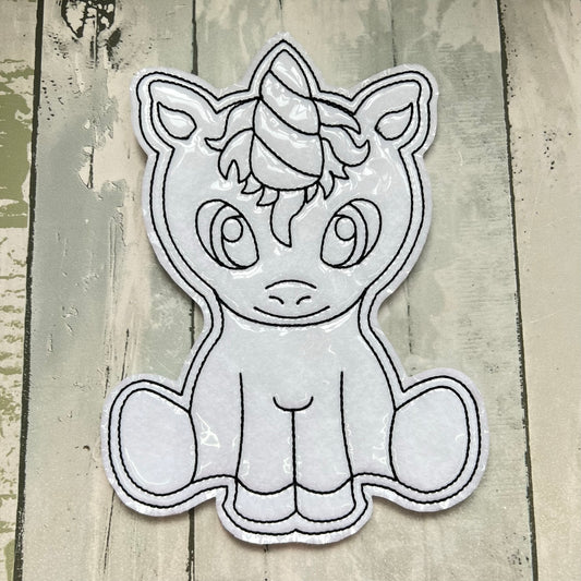 Unicorn Set 3 Colouring Dolls