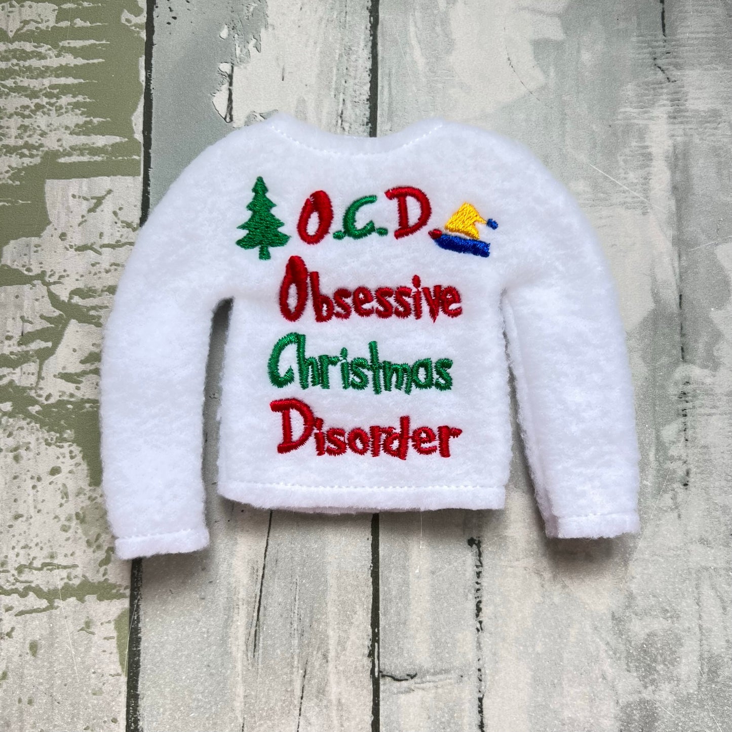 O.C.D Obsessive Christmas Disorder Elf Sweater