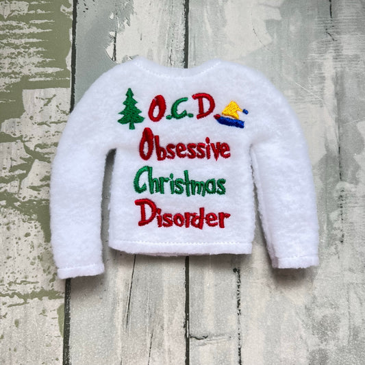 O.C.D Obsessive Christmas Disorder Elf Sweater