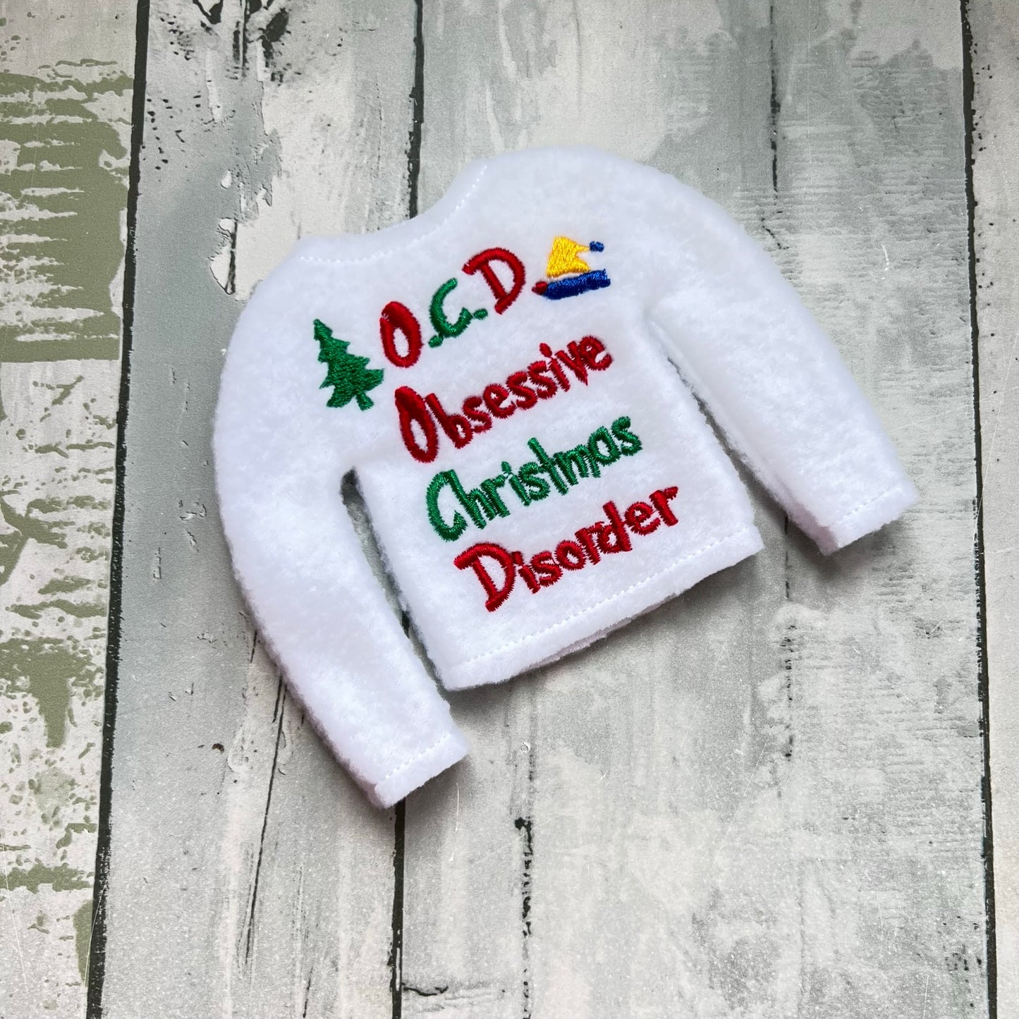 O.C.D Obsessive Christmas Disorder Elf Sweater
