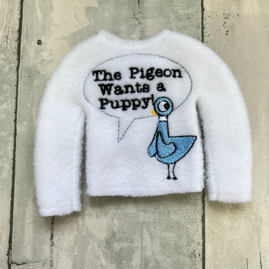 Pidgeon wants a Puppy Elf Sweater