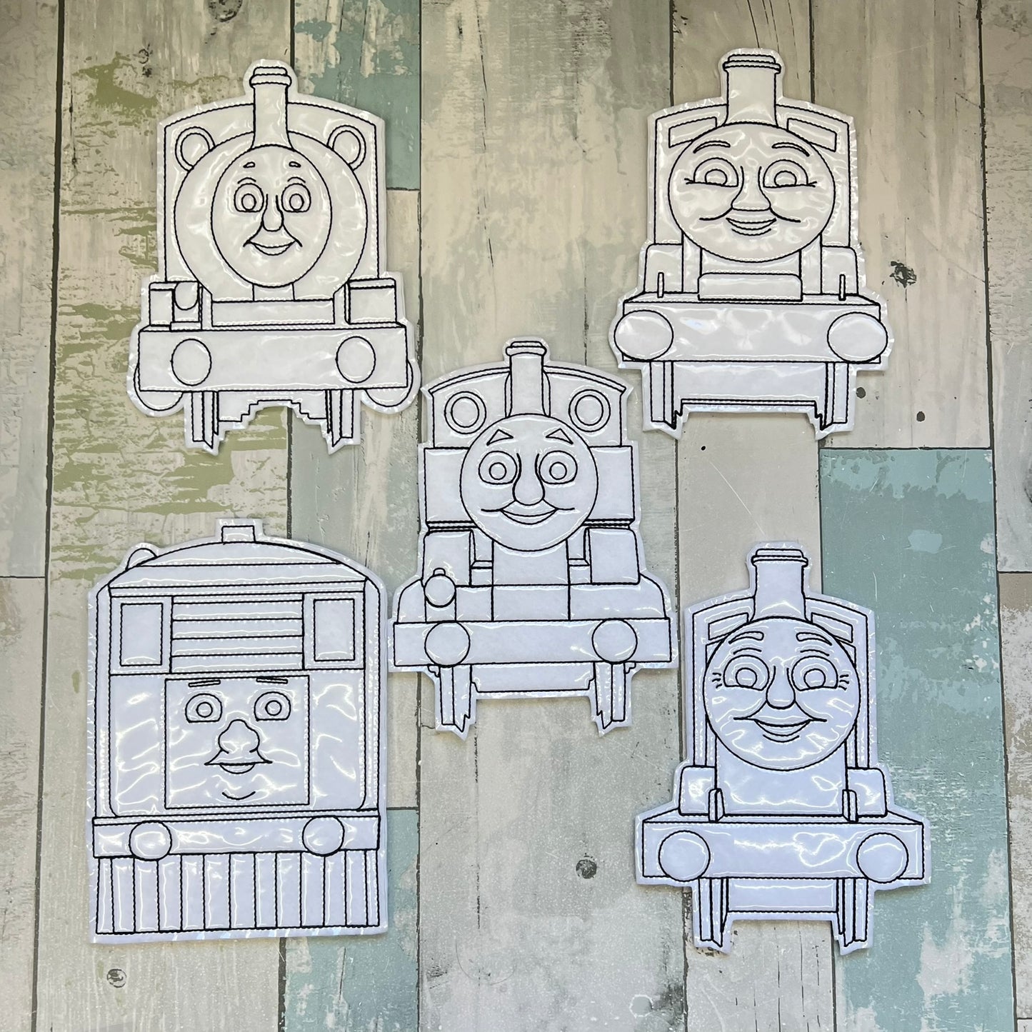 Rides on Tracks & Friends Colouring Dolls