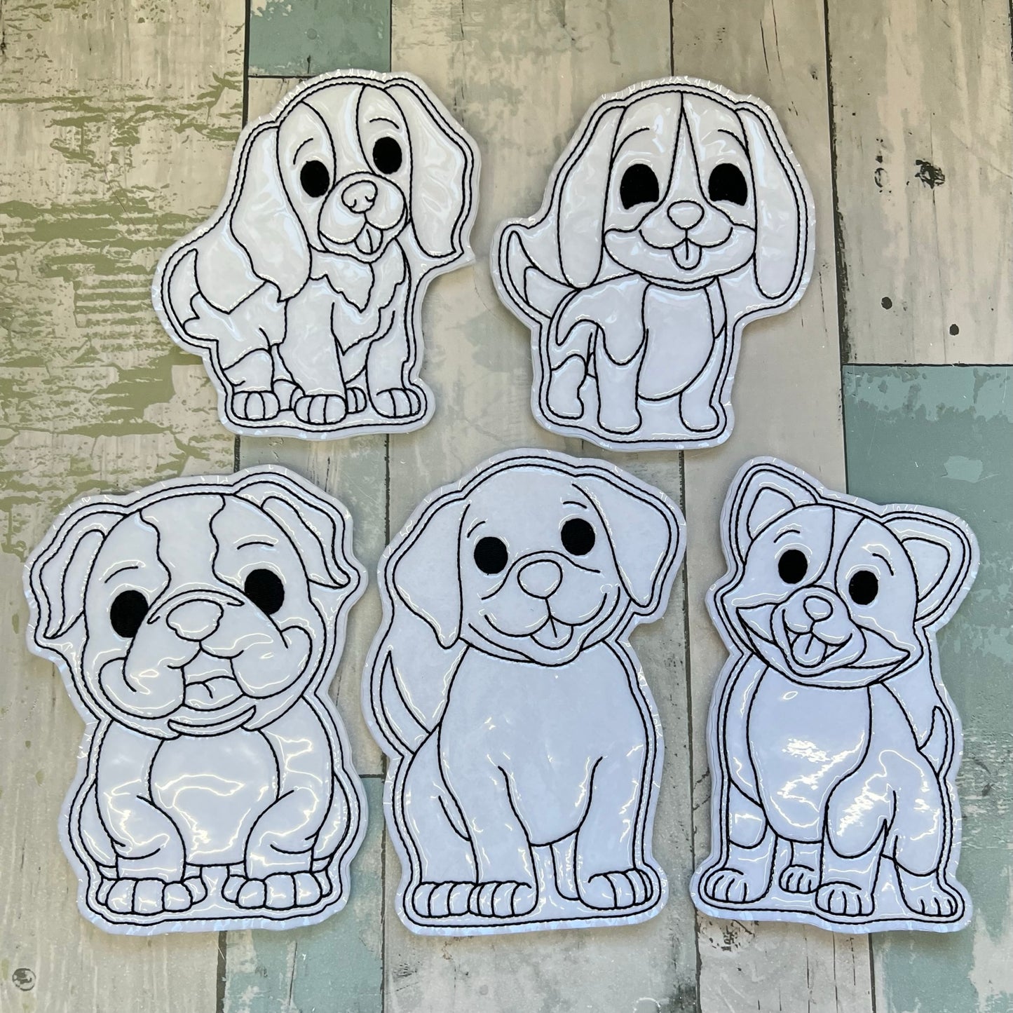 Dogs Set 4 Colouring Dolls