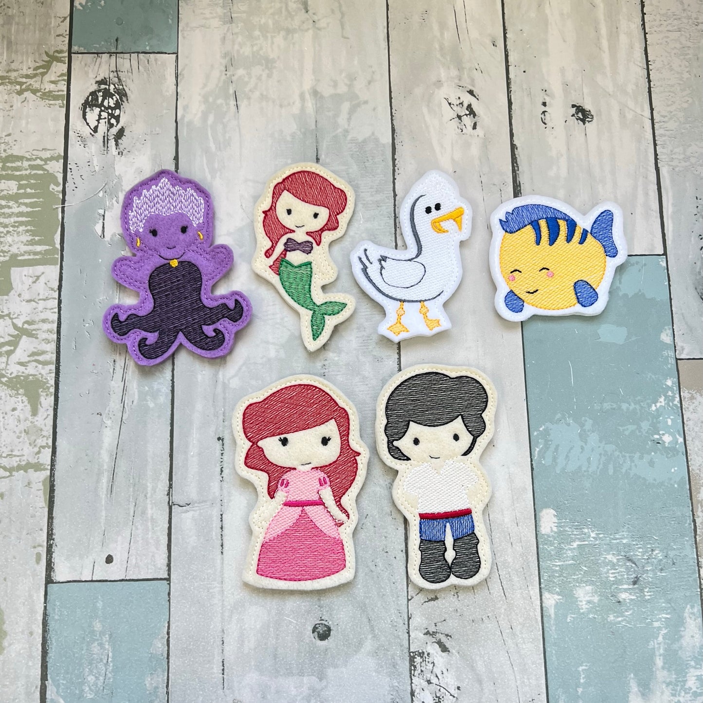 Under the Sea Princess Felt Finger Puppets