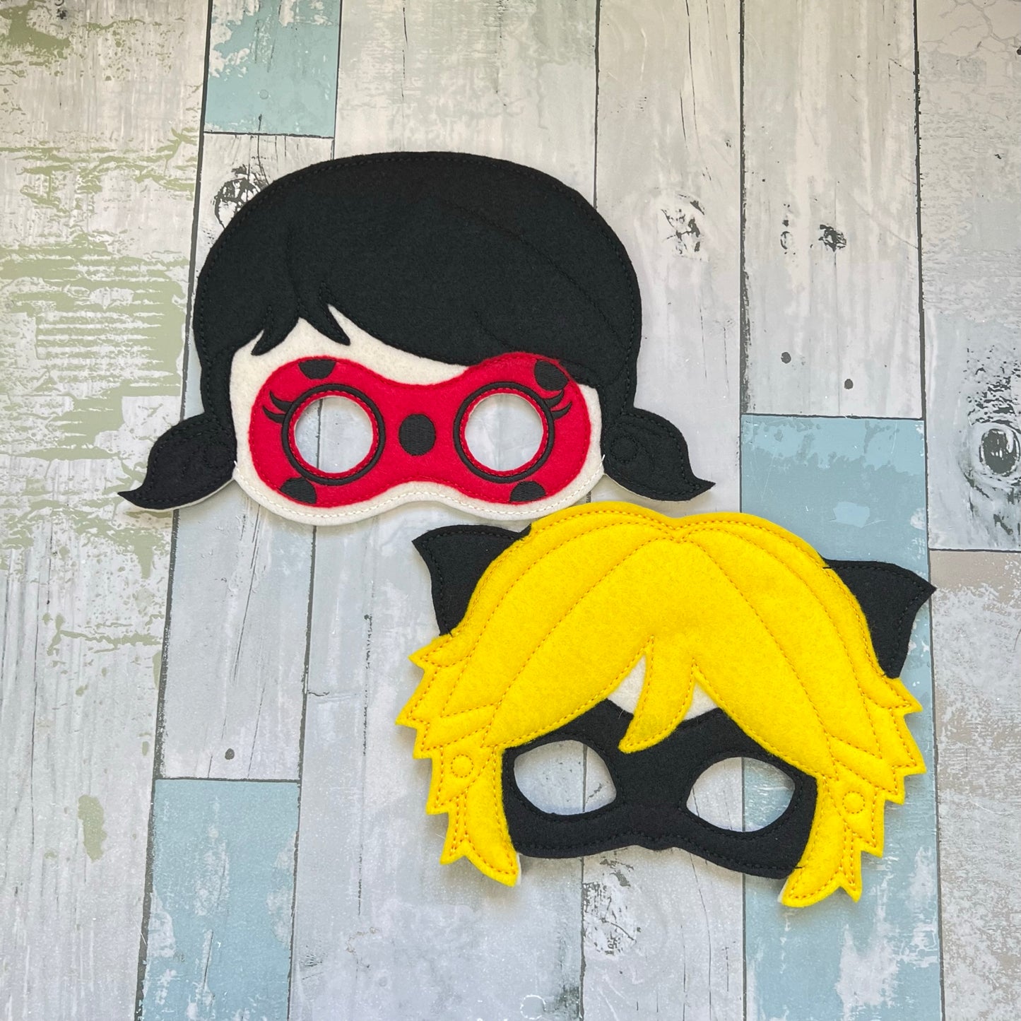 Ladybug & Cat Felt Play Mask