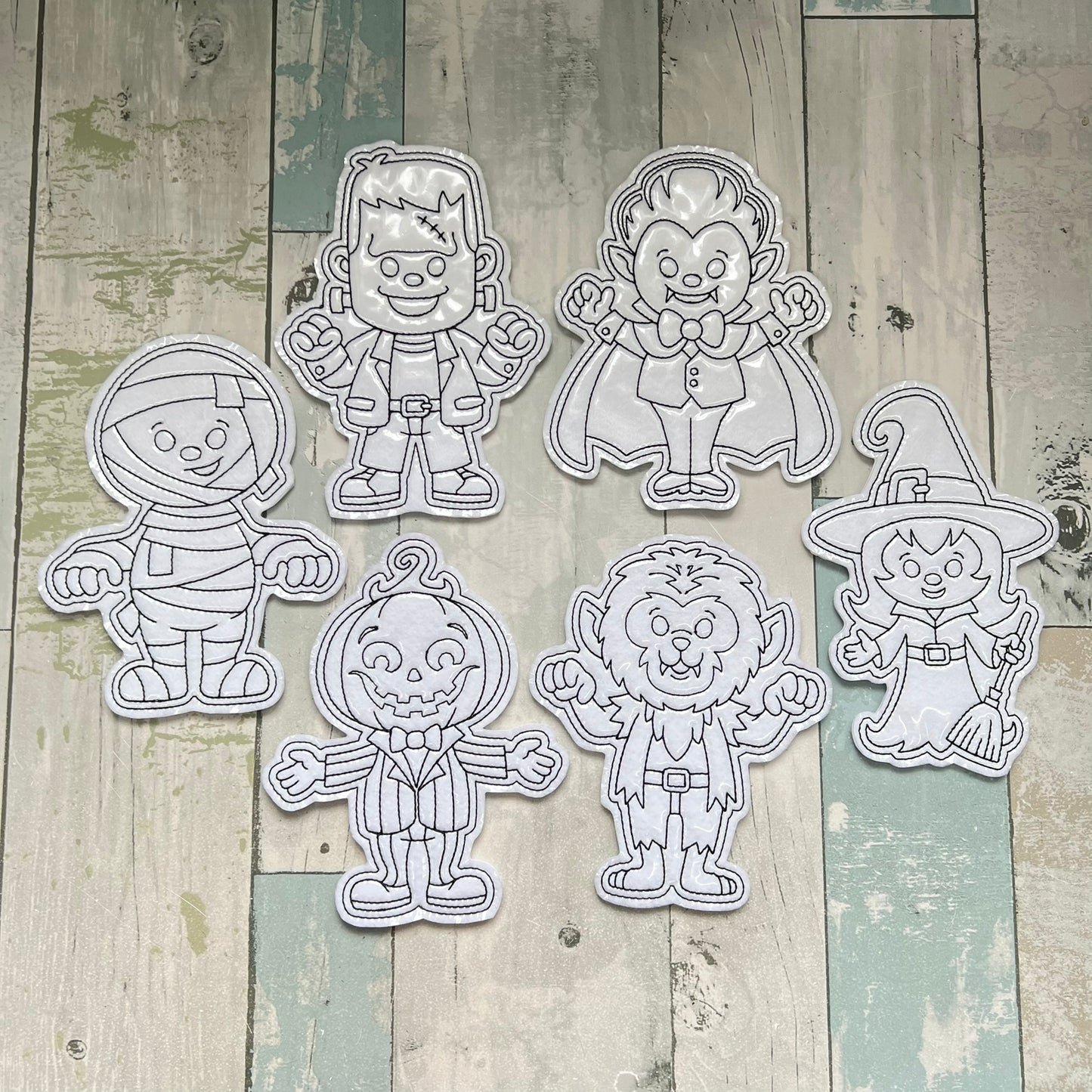 Halloween Set 4 Colouring Dolls