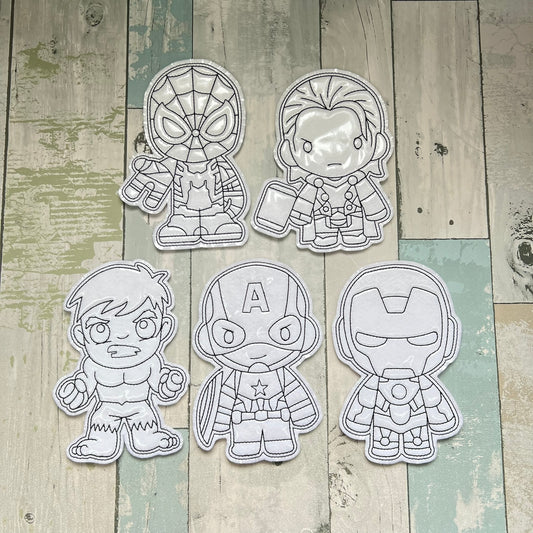 Superhero Colouring Dolls Set #3
