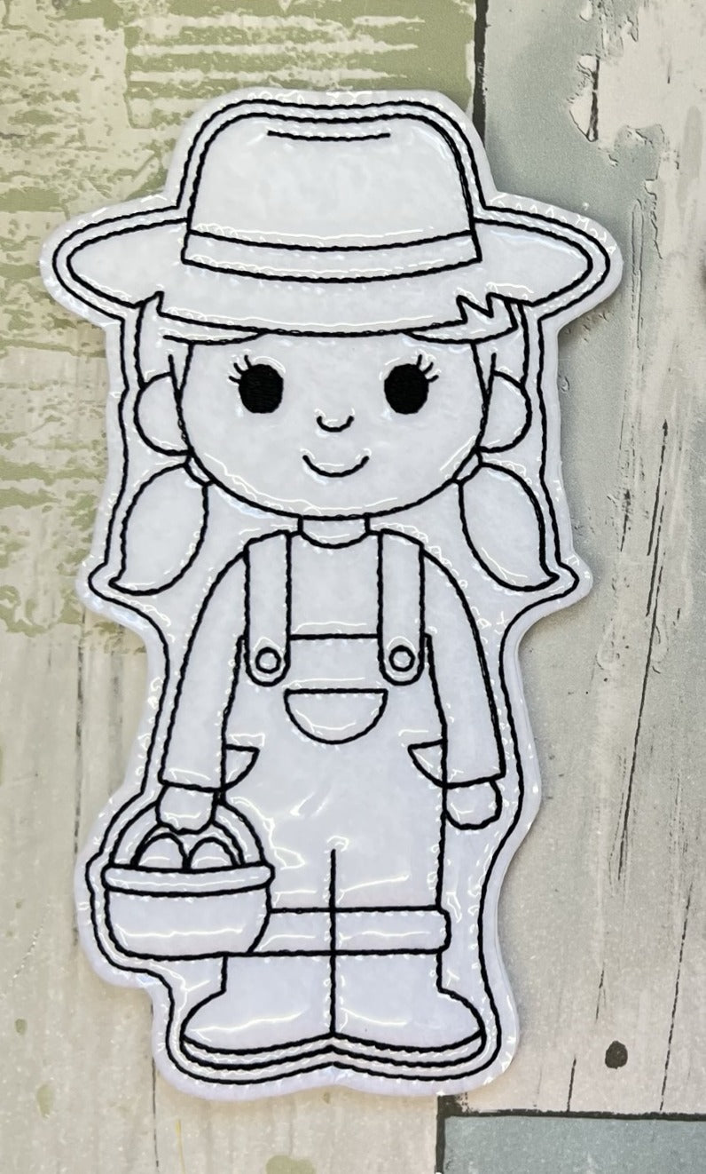 Farm Set 3 Colouring Dolls