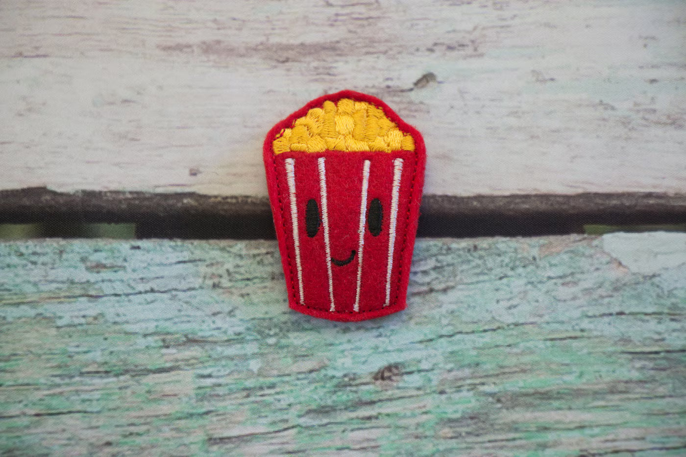 Popcorn Felt Snap Hair Clip