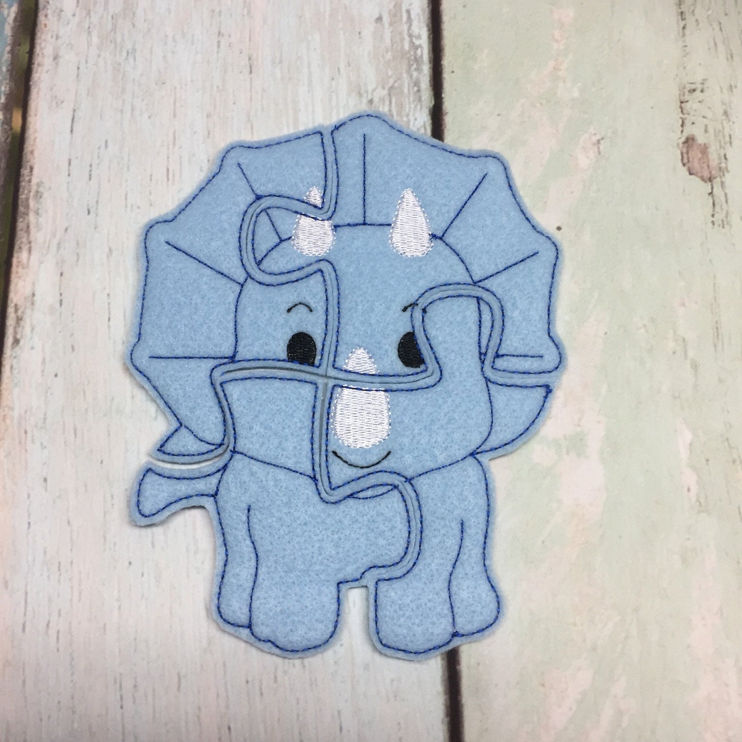 Dino Triceratops Felt Puzzle