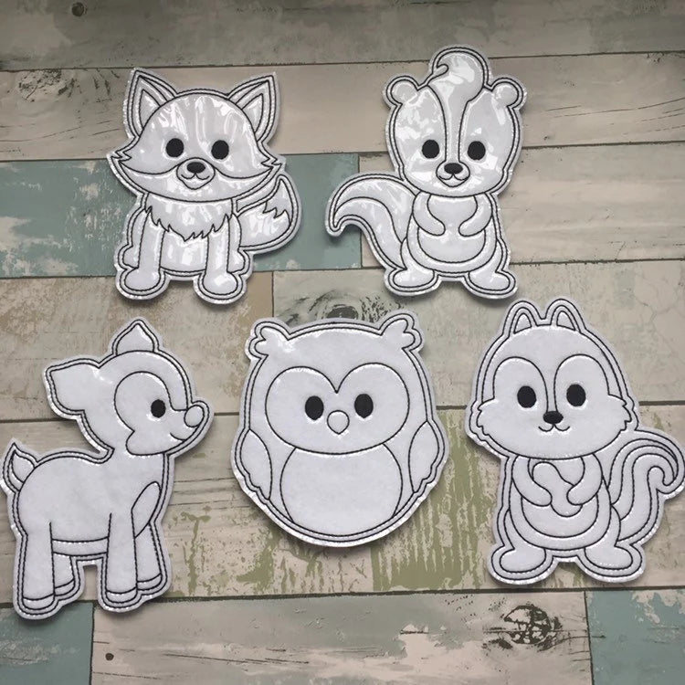 Woodland Animals Colouring Dolls