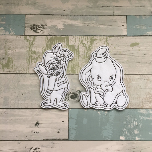 Flying Elephant Colouring Dolls