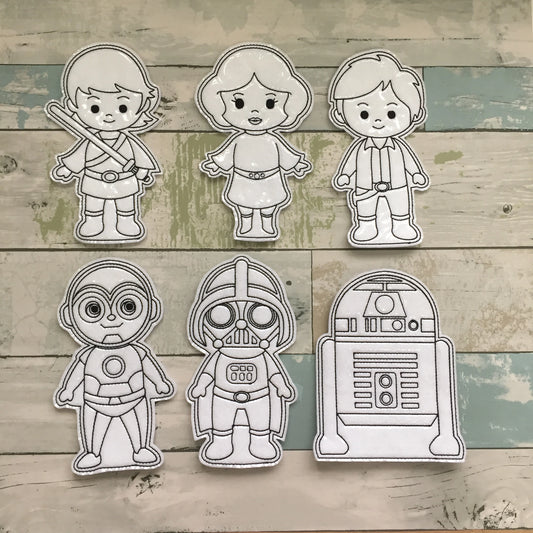 Space Battle Colouring Dolls