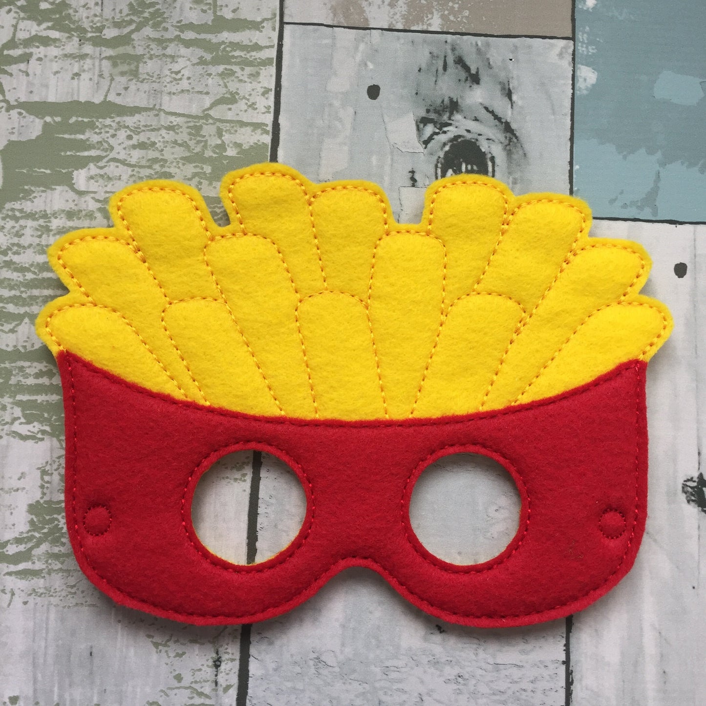 Fries, Cheeseburger and Hotdog Felt Play Masks