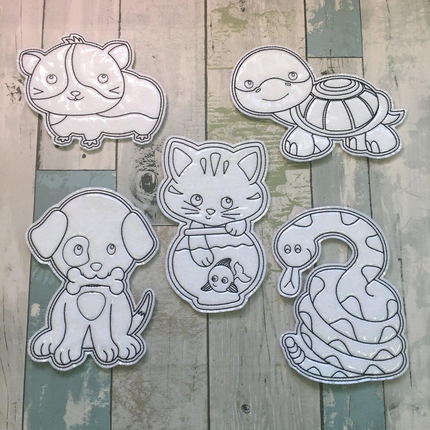Pets Set 2 Colouring Dolls