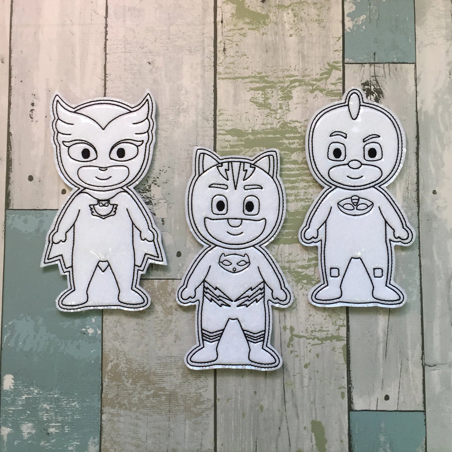 Nighttime Heroes Colouring Dolls