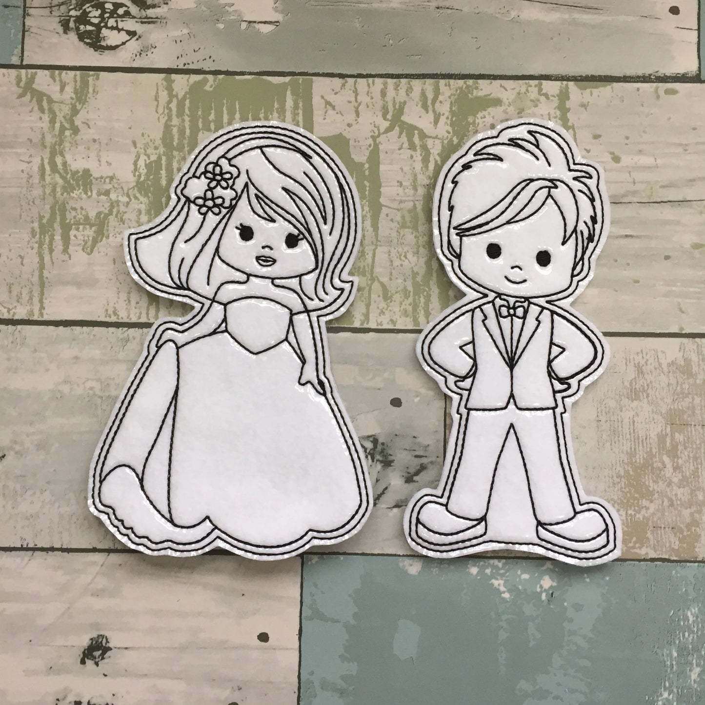 Bride & Groom Colouring Dolls